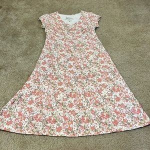 Sahalie Floral Cotton Blend Fit and Flare Midi Dress